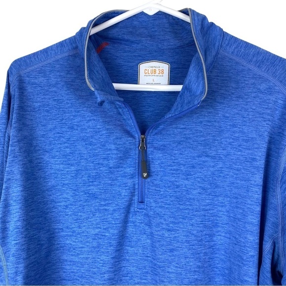 Men’s Cremieux Blue Pullover 1/4 Zip Shirt Size L Long Sleeves - Picture 3 of 10
